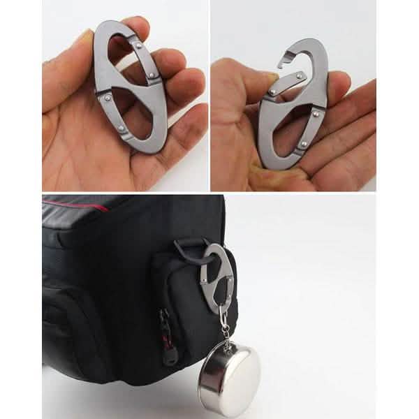 Aluminum Alloy Key Chain Ring Hook Holder Outdoor Calabash Keychain Camping