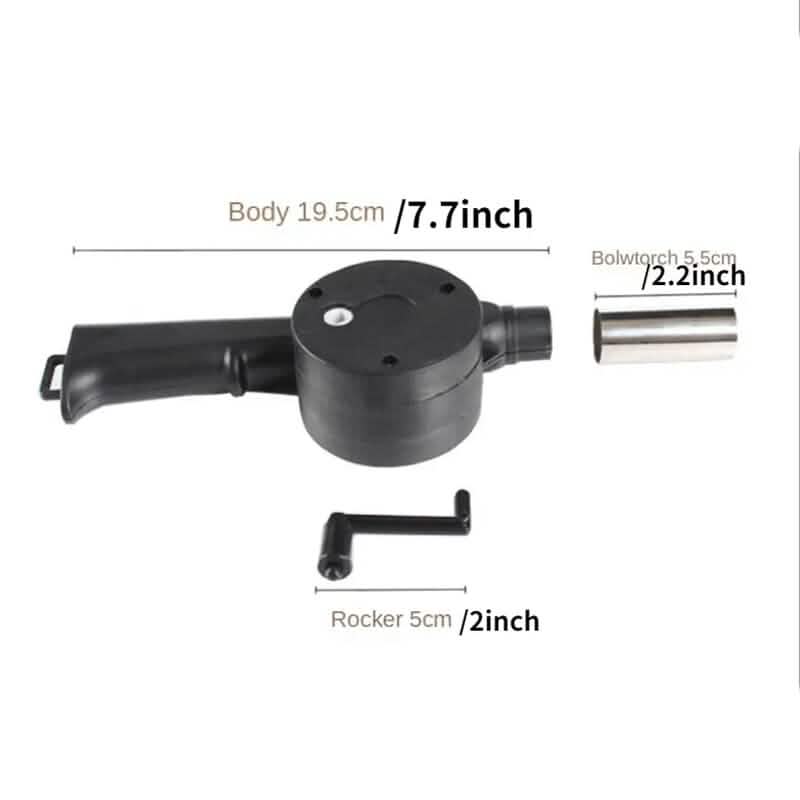 Portable Hand-Operated Blower for BBQ, Camping, and Fire Making