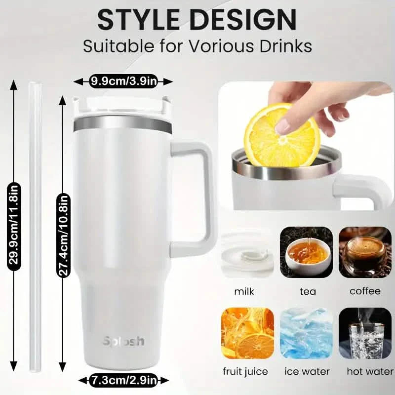 Multi-Color Travel Tumbler with Spill-Proof Lid - 1180ml/40oz