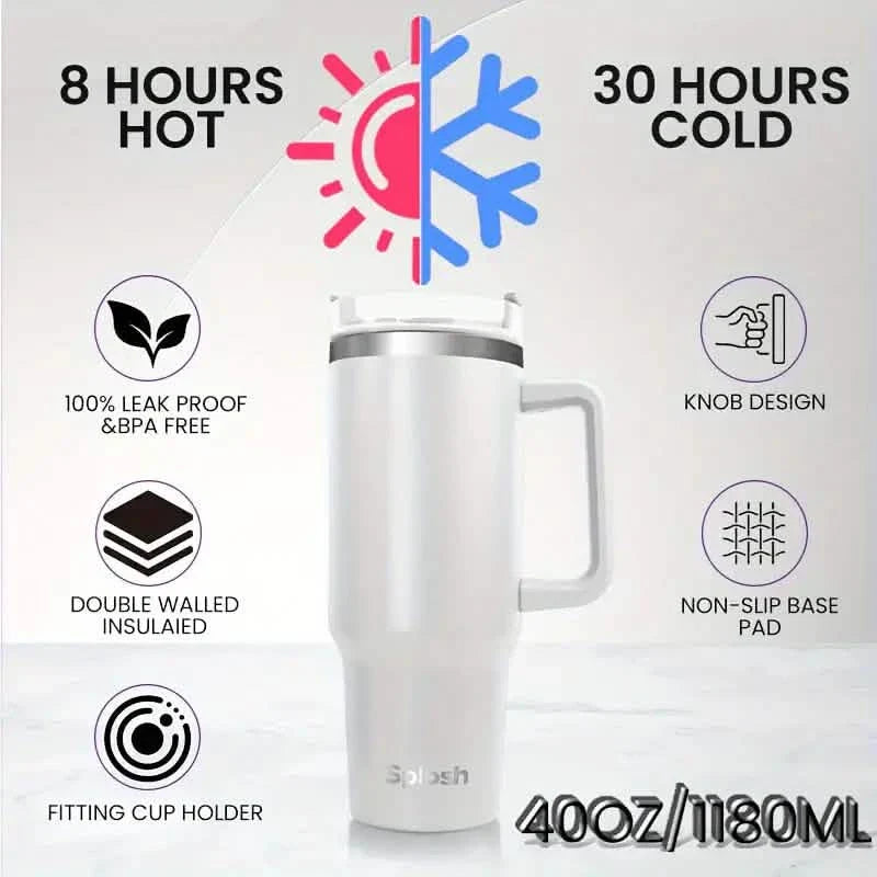 Multi-Color Travel Tumbler with Spill-Proof Lid - 1180ml/40oz