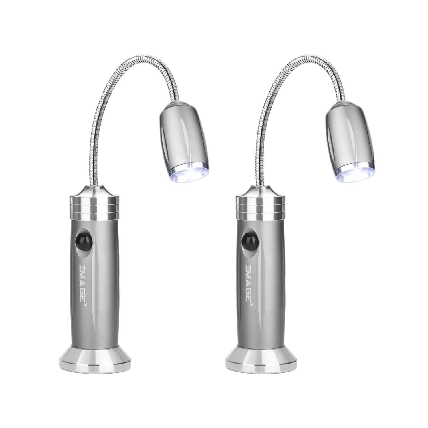2-Pack: BBQ Grill LED Flashlight Goose Neck Outdoor Lamp