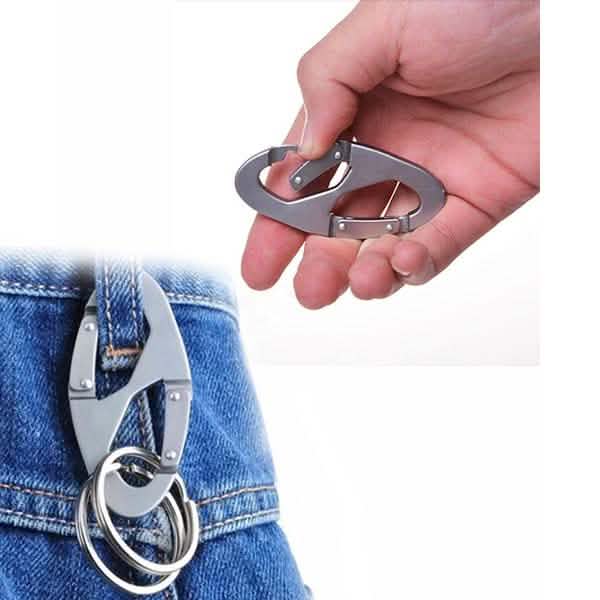 Aluminum Alloy Key Chain Ring Hook Holder Outdoor Calabash Keychain Camping