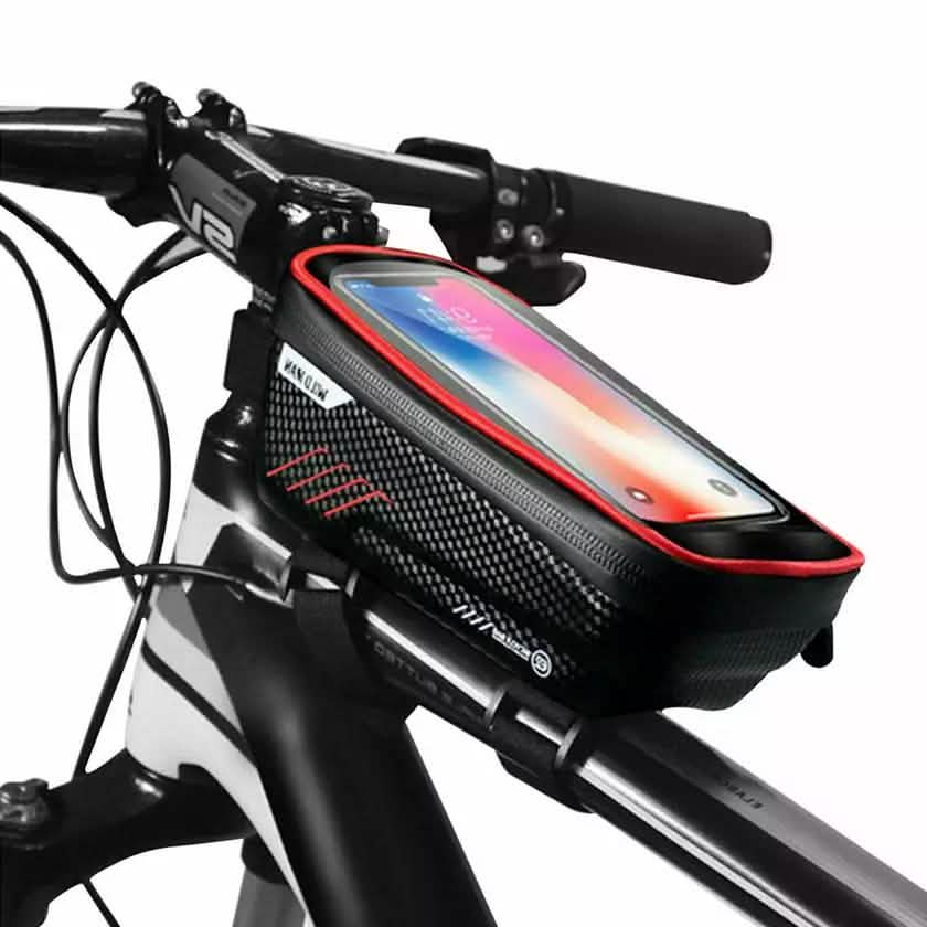 Bicycle Top Tube Frame Bag MTB Waterproof Phone Holder Case