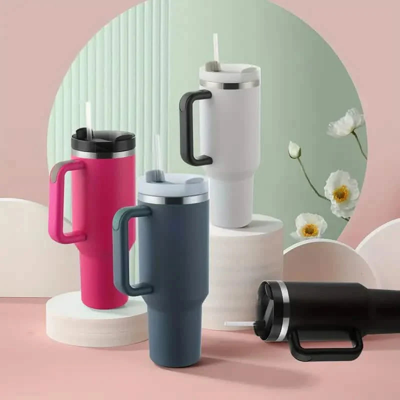 Tumbler with Handle And Straw Lid, Leak-proof Travel 40oz Coffee Mug