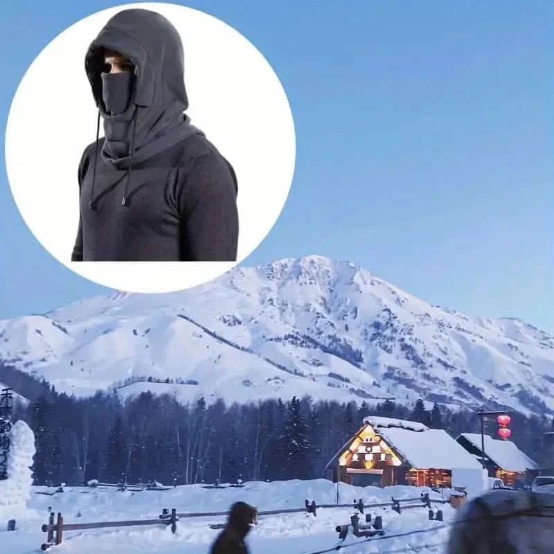 Winter Balaclava Hooded Scarf - Warm Neck Gaiter with Hood